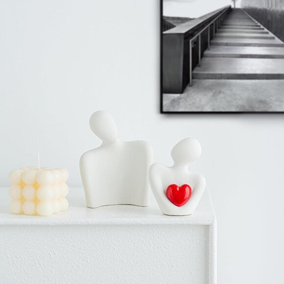 Porcelain Knick Knacks Couples Statue & Sculpture for Bedroom Decor Valentine - Picture 5 of 7